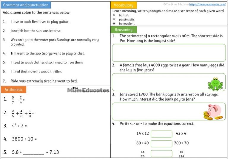 Free Year 5 worksheets - The Mum Educates