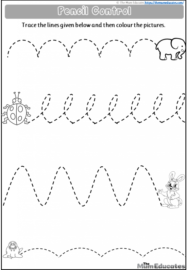 Fine Motor Tracing Skills, Pencil Control Worksheets