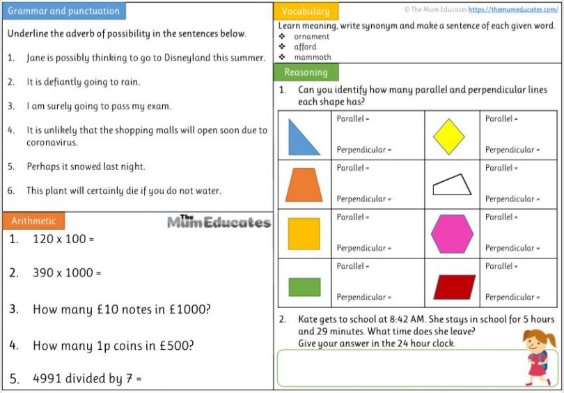 Free Year 5 worksheets - The Mum Educates