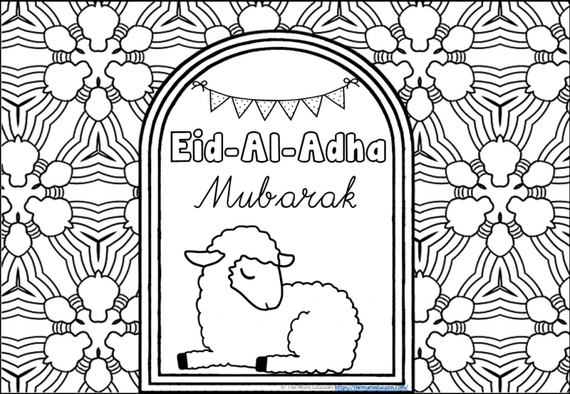 Eid Al Adha - Free Eid Mindfulness Colouring Sheets - The Mum Educates