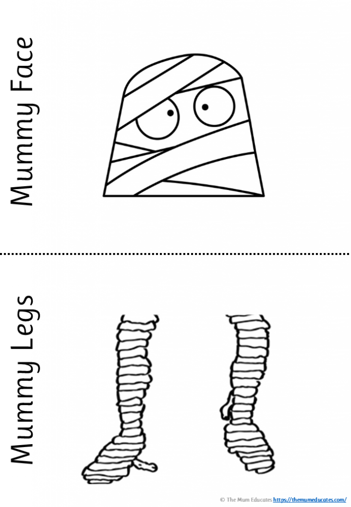 Mummy Halloween writing activity