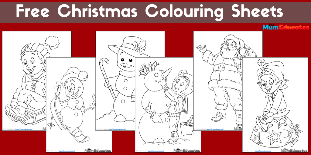 Free Christmas Colouring Sheets - Printable - The Mum Educates