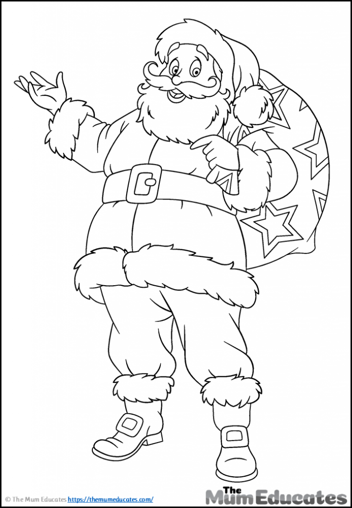 free christmas colouring sheets  printable  the mum educates