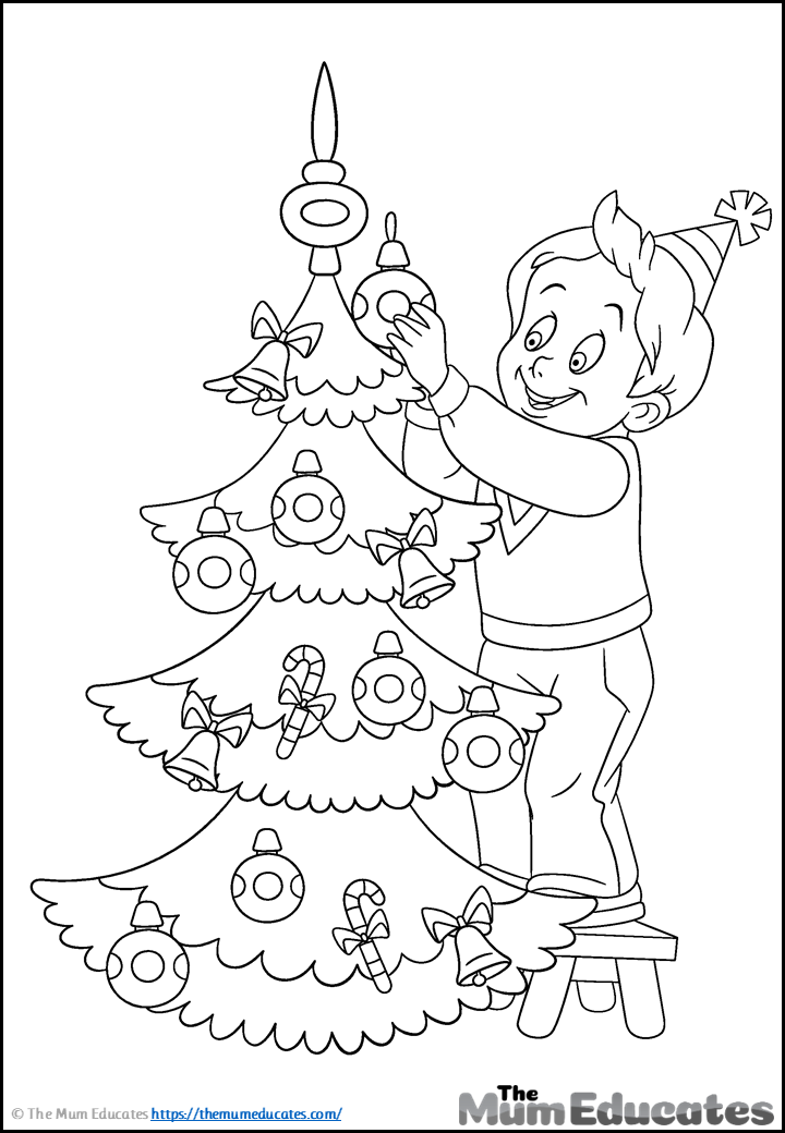 Free Christmas Colouring Sheets - Printable - The Mum Educates