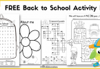 Free back to school worksheets