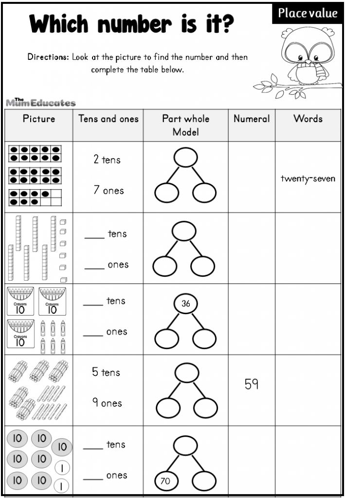 maths homework year 2 place value