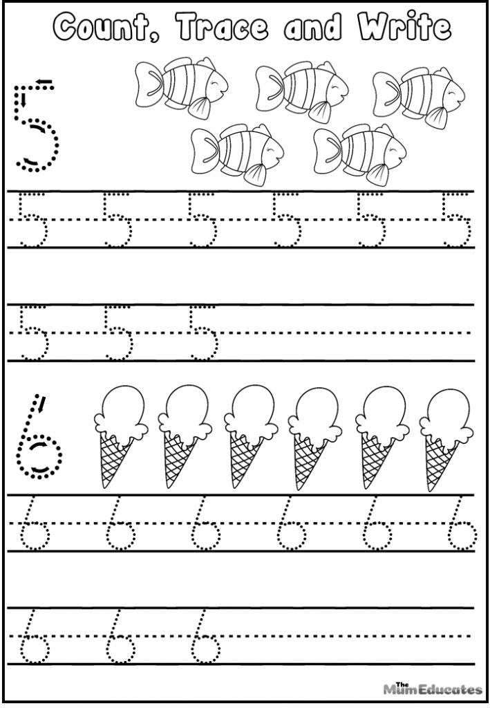 Numbers Tracing printable