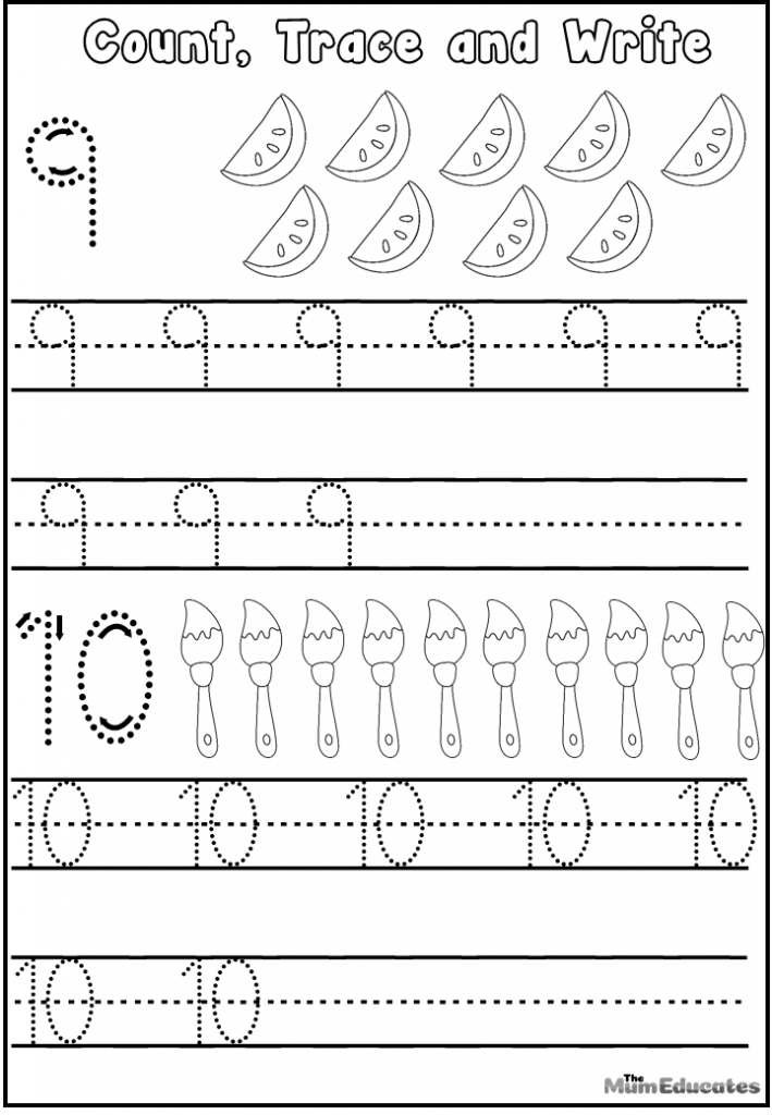 number-10-tracing-worksheet-worksheets-for-kindergarten