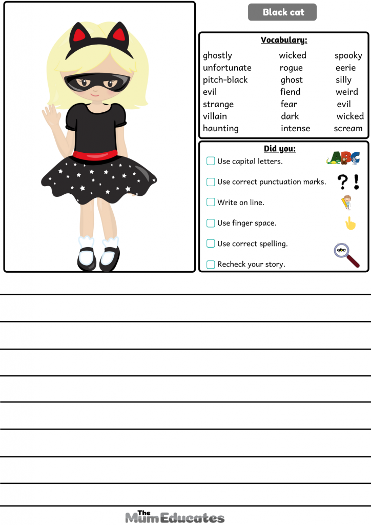Black cat Halloween Character profile