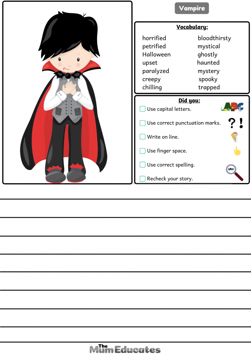 Free Halloween Character Description Writing Frames The Mum Educates