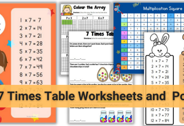7 times table worksheets