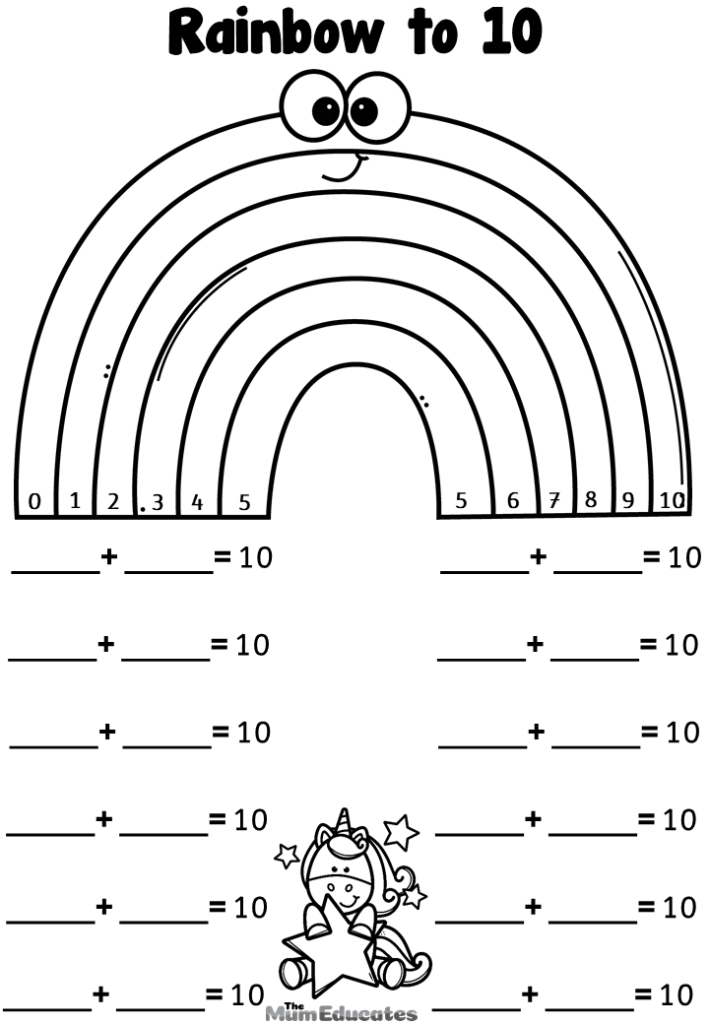 free number bonds of 10 worksheets teacher resource the mum educates