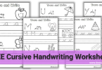 Alphabet Letters in Cursive Worksheets