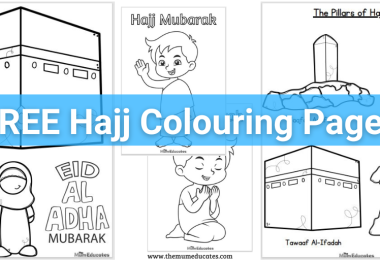 Free Hajj Colouring Page