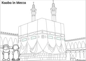 Kaaba Colouring page