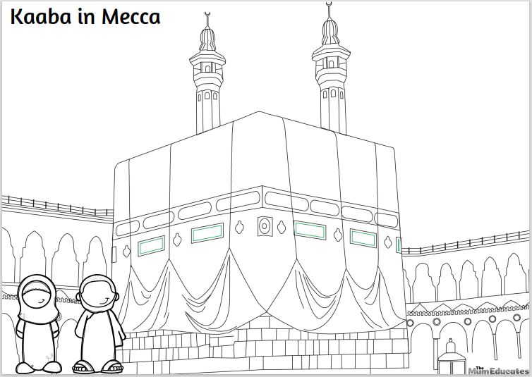 Hajj Colouring Pages for kids - FREE - The Mum Educates