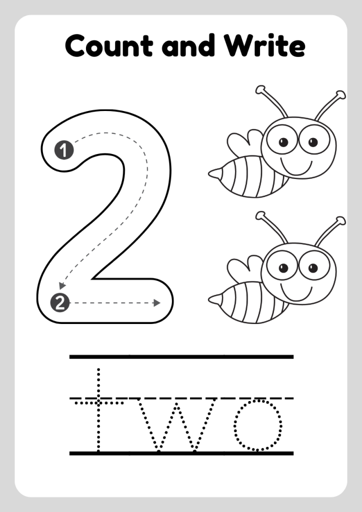 Numbers Counting In Words Free Worksheets - The Mum Educates