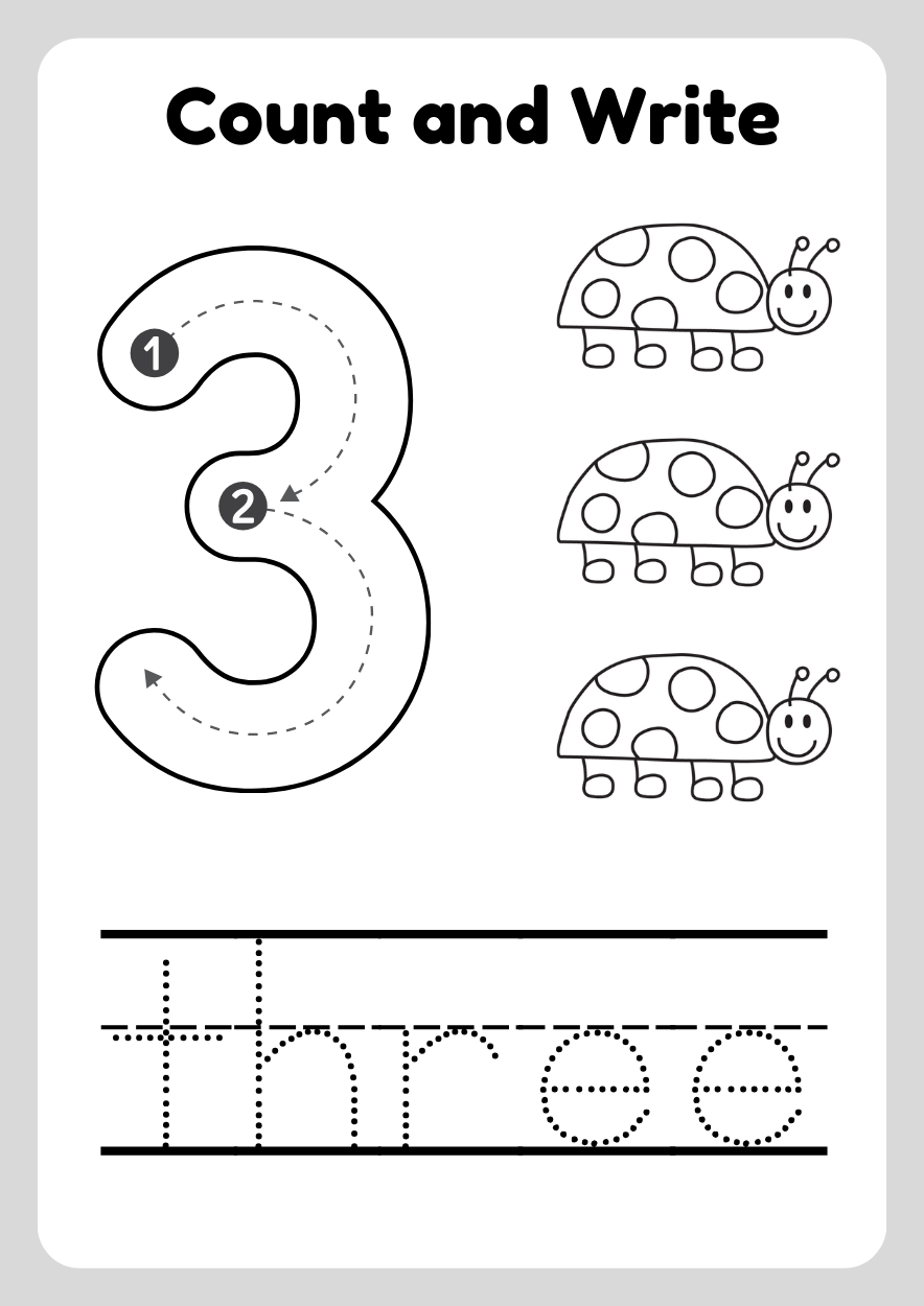 Numbers Counting In Words Free Worksheets - The Mum Educates