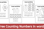 Counting Numbers In words