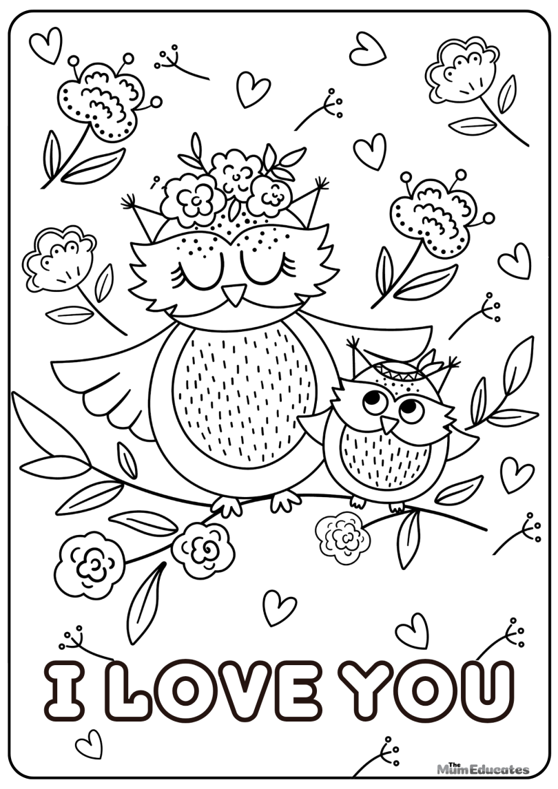 Valentine's Day Colouring Pages - FREE - The Mum Educates