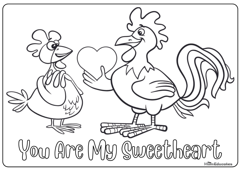 valentines day images to color | Valentine's Day Colouring pages