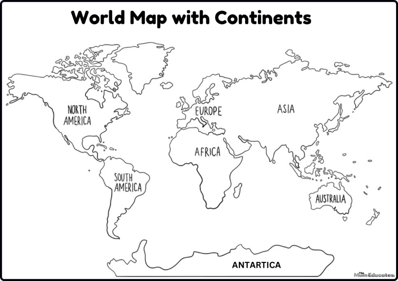 World Map Blank Printable - The Mum Educates