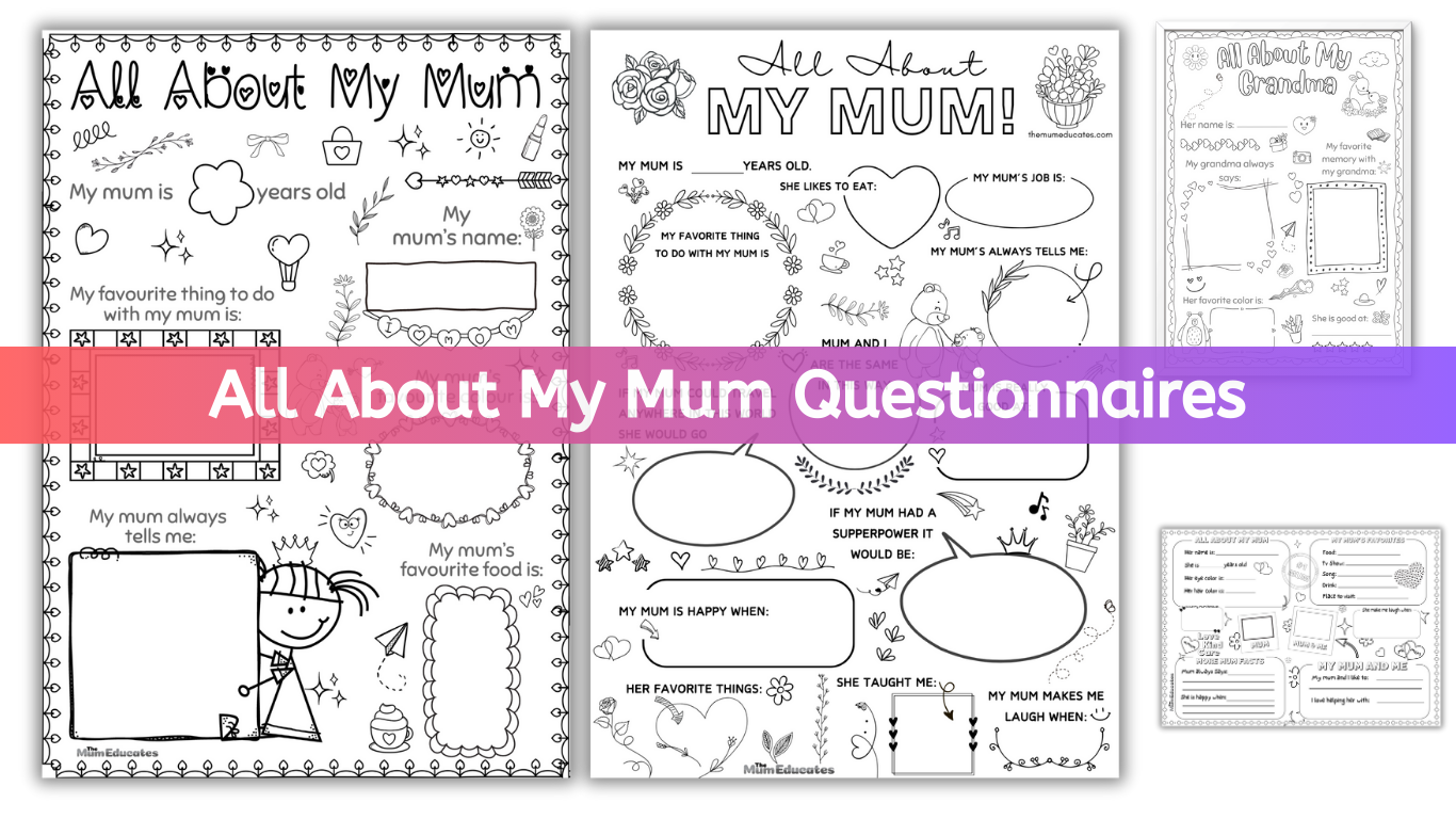 free-all-about-my-mum-worksheets-the-mum-educates for Free Printable All About Mom Worksheet Free All About My Mum Worksheets - The Mum Educates for Free Printable All About Mom Worksheet