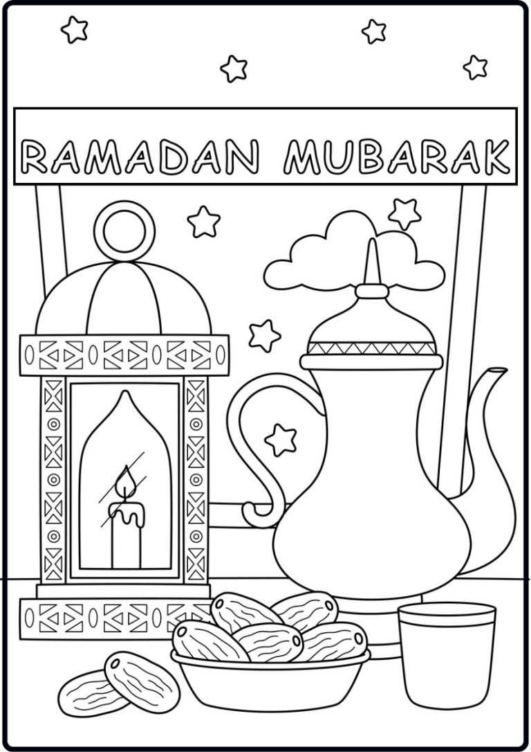 Free ramadan colouring pages the mum educates