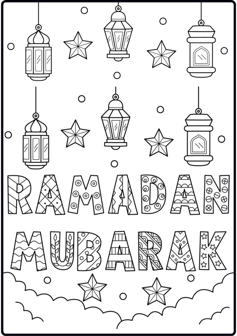 FREE Ramadan Colouring Pages - The Mum Educates