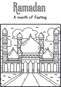 Ramadan Colouring page fasting 
