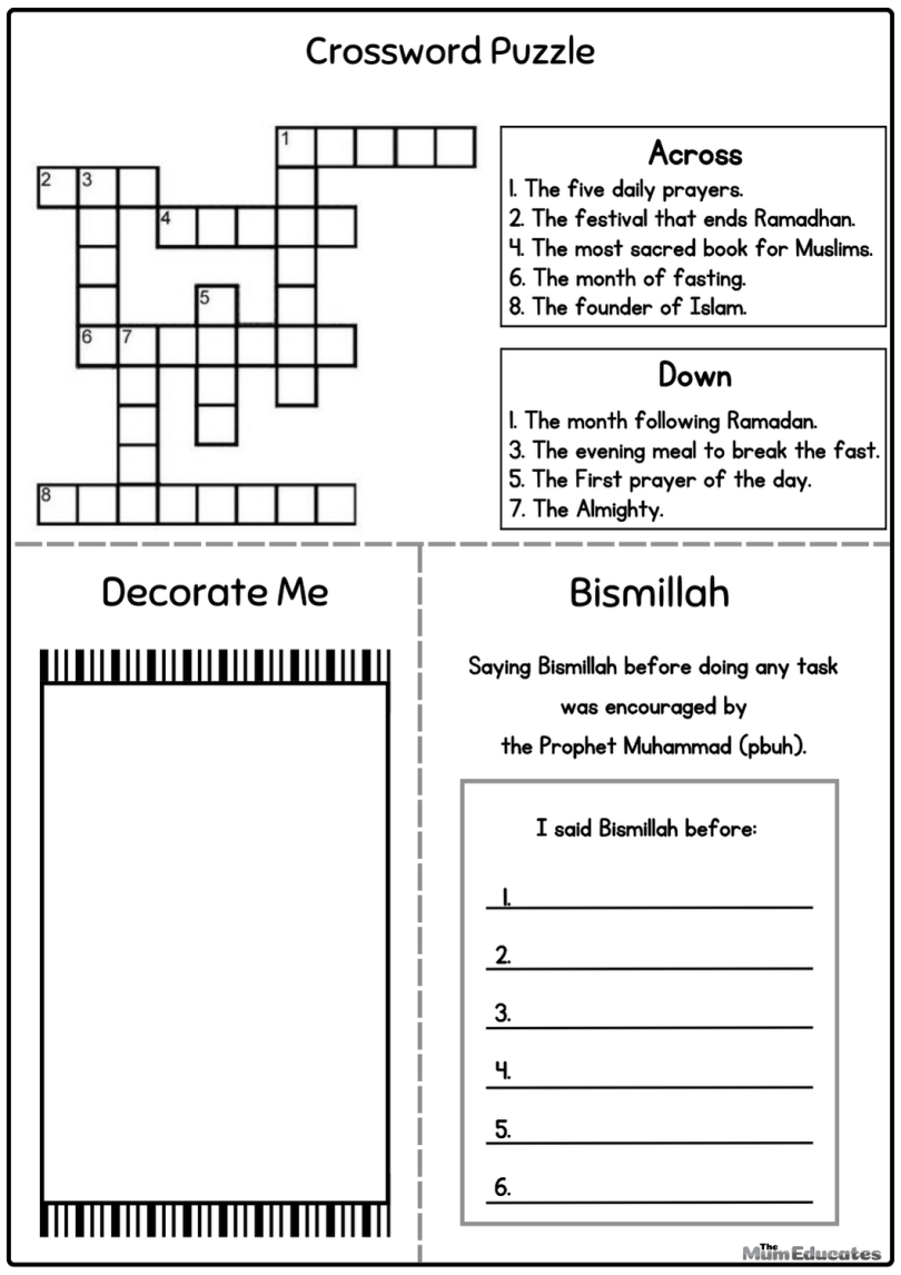 Free Printable Ramadan Journal For Kids Ramadan Activities The Mum