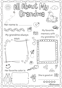Free All About My Grandma Worksheet - The Mum Educates
