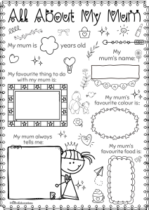 Free All About My Mum Worksheets - The Mum Educates