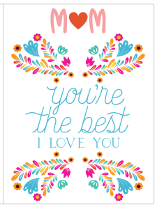 Mom you are best mothers day card printable