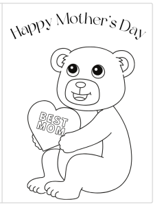Cute bear mom card
