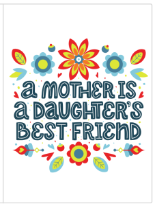 Mother daughter printable card
