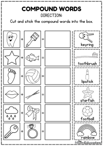 Free Compound Words List and Worksheets - The Mum Educates