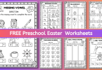 Free Preschool Easter Worksheets for Kids