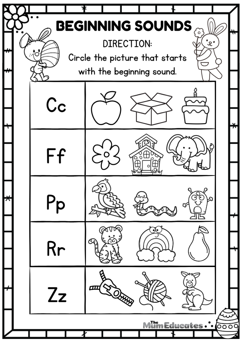 Free Preschool Easter Worksheets for Kids - The Mum Educates