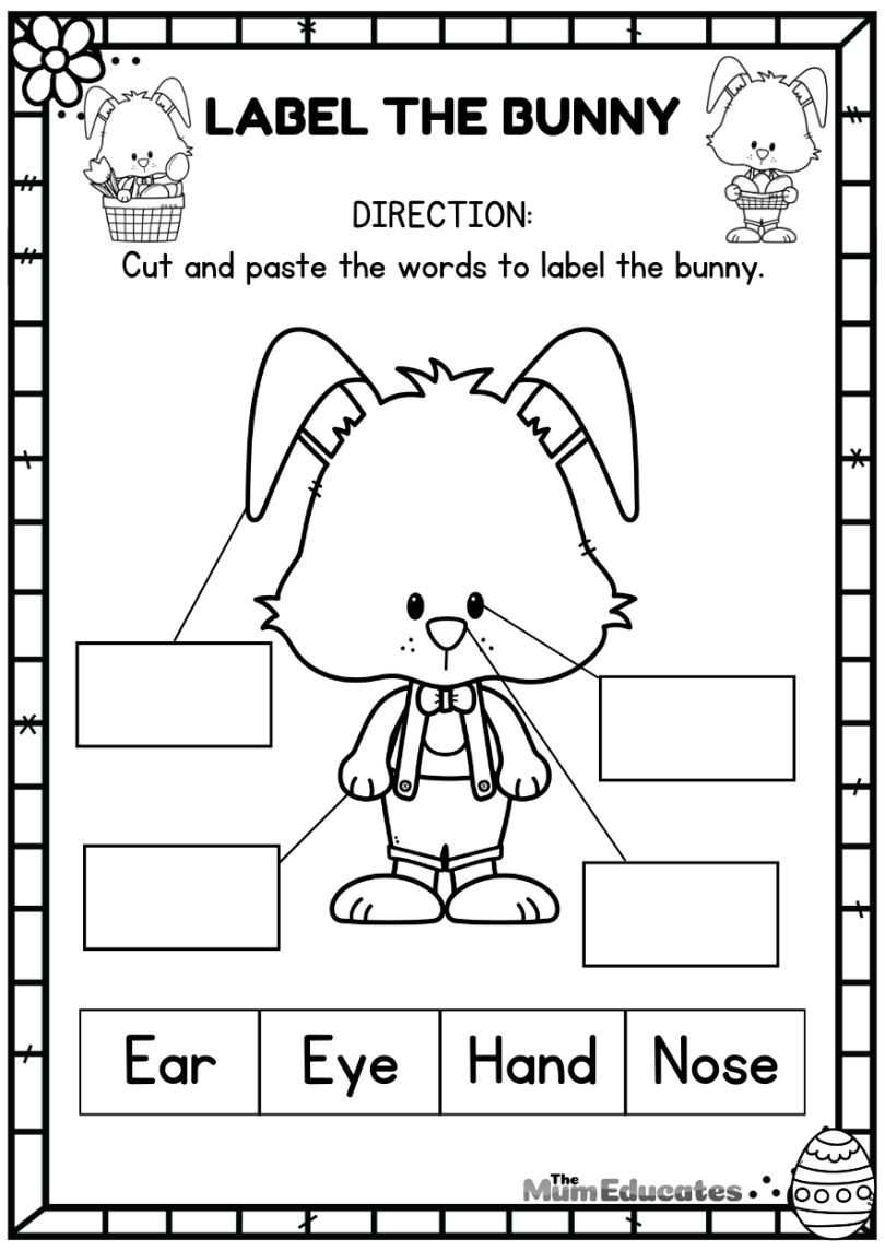 Free Preschool Easter Worksheets for Kids - The Mum Educates