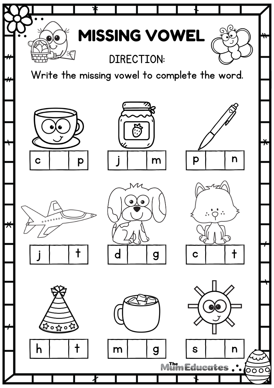 Free Preschool Easter Worksheets for Kids - The Mum Educates