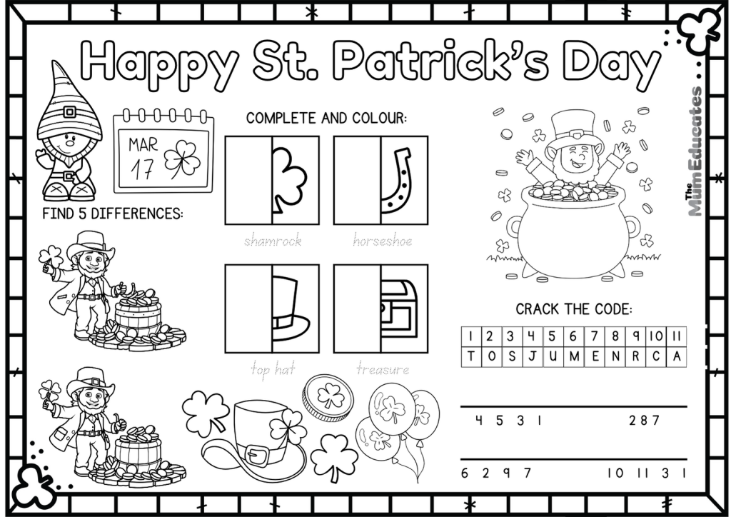 St Patrick's Day activities for kids