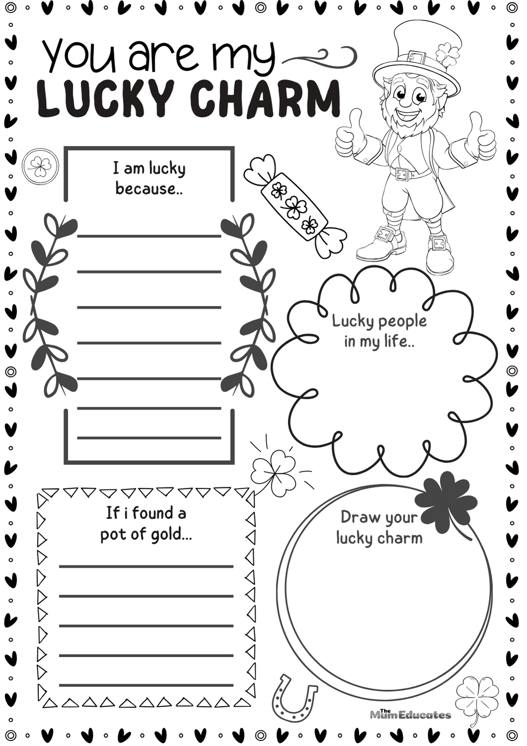 St Patrick's Day Writing Prompts Worksheets - The Mum Educates