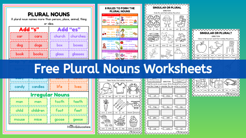 Free Plural Nouns Worksheets - The Mum Educates free-plural-nouns-worksheets-the-mum-educates