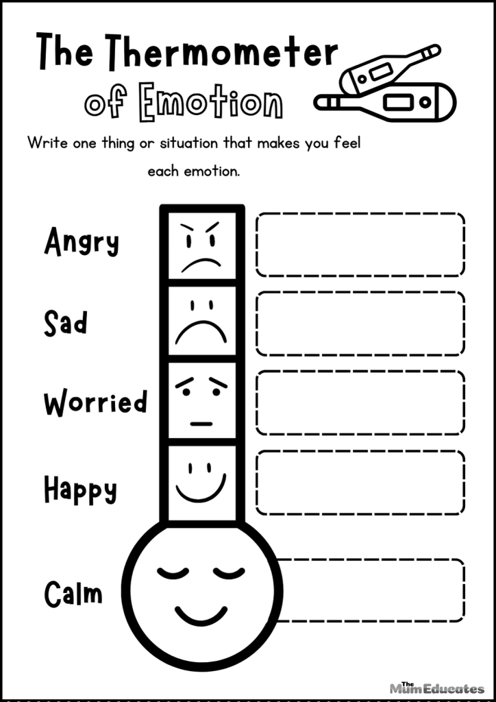 Emotions and Feelings Thermometer