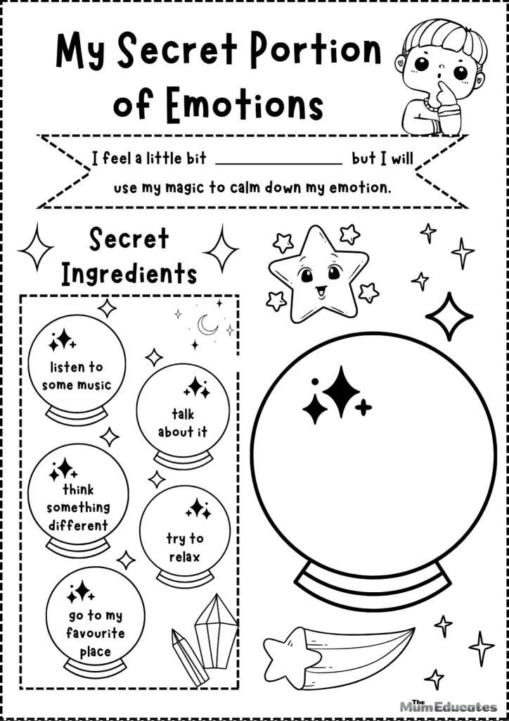 Emotions free worksheet