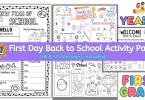 First Day Back to School Activity Pack